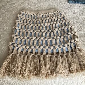 J Crew 2 in 1 Crochet Overlay Skirt